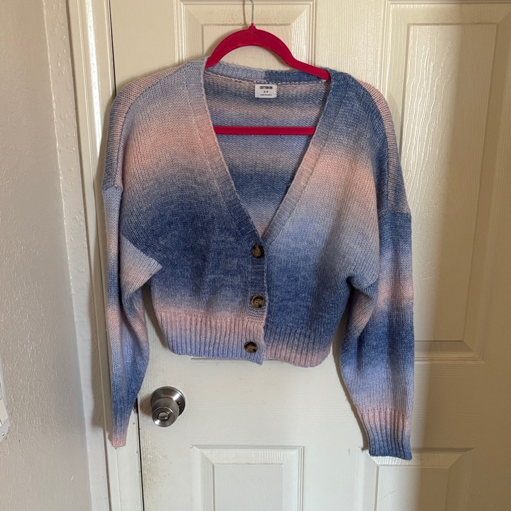 Cotton On Blue and Pink Gradient Cardigan